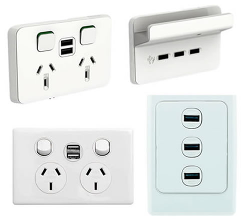 USB Charging Ports & USB Outlets within Power Points